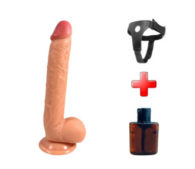 27 cm Ekstra Uzun Realistik Dokulu Ten Rengi Belden Bağlamalı Vantuzlu Dildo Penis – Vincent