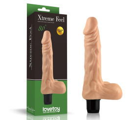 20.3 cm Realistik Cyberskin Titreşimli Anal Vajinal Dildo Penis