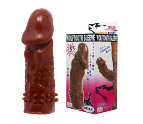 13 cm Klitoral Uyarıcılı Tırtıklı Penis Kılıfı
