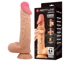 24 cm Kıkırdak Yapılı Çift Katmanlı Gerçekçi Dildo Penis - Orton