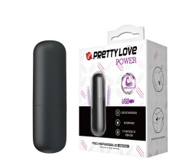12 Fonksiyonlu USB Şarjlı Mini Bullet Vibratör – Power (Siyah)