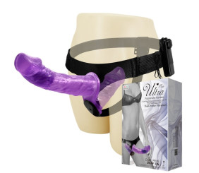 Belden Bağlamalı Çift Taraflı Titreşimli Strapon Dildo