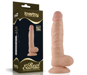 21.5 cm Realistik Vantuzlu Anal Vajinal Dildo Penis