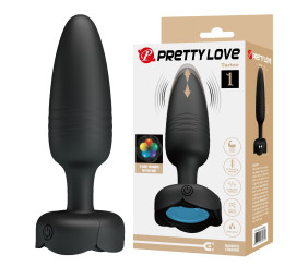 10 Fonksiyonlu USB Şarjlı Titreşimli İleri Geri Hareketli LED Işıklı Anal Plug – Tarion