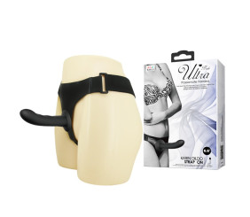 16,8 cm İçi Dolu Siyah Belden Bağlamalı Strap-On Dildo