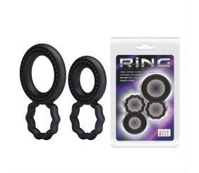 Çift Halkalı Penis ve Testis Sıkılaştırıcı Cock Ring Seti – Ring