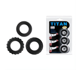 Titan Silikon Penis Halkası Seti – 3’lü