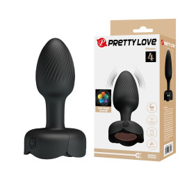 USB Şarjlı 10 Fonksiyonlu Titreşimli 5 Renk LED Işıklı Silikon Anal Plug – Olman