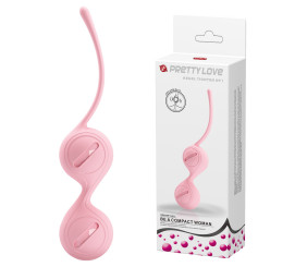 Çift Toplu Silikon Kegel Topu – Tighten Up I (Açık Pembe)