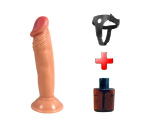 18 cm Realistik Dokulu Ten Rengi Belden Bağlamalı Vantuzlu Dildo Penis – Vincent
