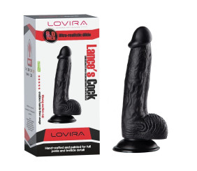 21 cm Realistik Dokulu Vantuzlu Dildo Penis – Siyah