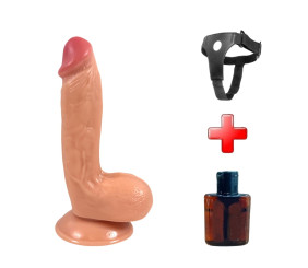 20 cm Realistik Dokulu Ten Rengi Belden Bağlamalı Vantuzlu Dildo Penis – Antony