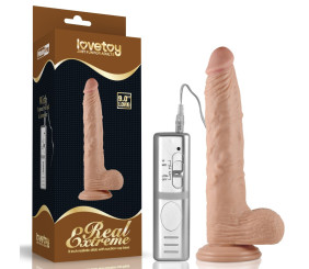 23 cm Realistik Titreşimli Vantuzlu Anal Vajinal Dildo Penis