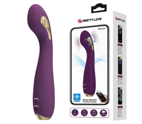 12 Titreşim ve 5 Elektrik Şok Fonksiyonlu Telefon Kontrollü G-Spot Vibratör – Hector (Mor)