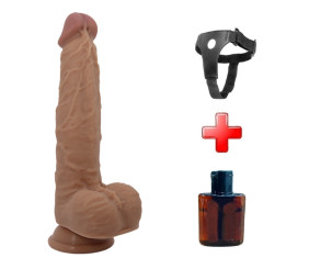 21 cm İleri Geri Hareketli Uzaktan Kumandalı Manyetik Şarjlı Gerçekçi Belden Bağlamalı Penis - Jonathan