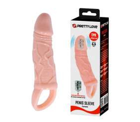 3 cm Dolgu Uzatmalı Titreşimli Penis Kılıfı Prezervatif Vibratör