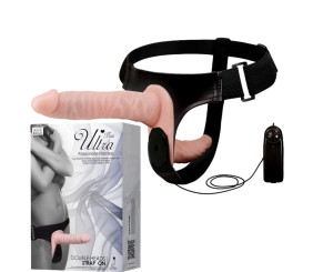 Double Belden Bağlamalı Anal Plug ve Realistik Titreşimli Penis